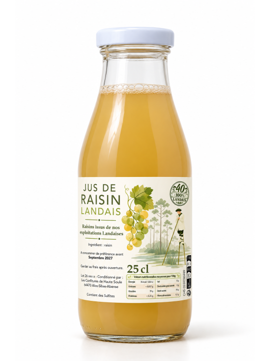 Jus de raisin BLANC 25cl